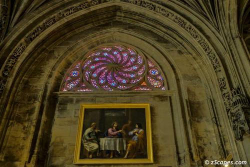 Cathedral Stained Glass Window & Painting