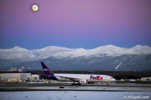 FedEx B777-200f Red Skies 2013