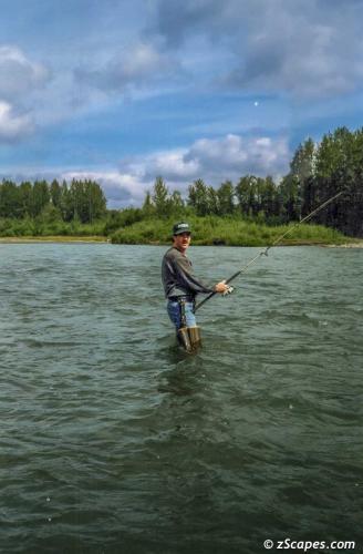Randy working the river