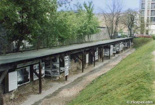 Topography of Terror museum & Berlin Wall (top of image)