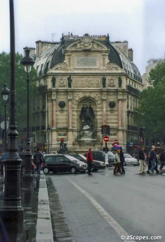 Paris walk street scene