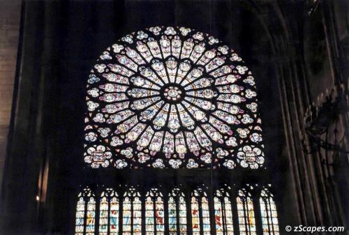 Norte Dame stained glass window